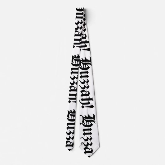 Huzzah! {Mittelalterliche Typografie} Krawatte (Rückseite)