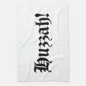 Huzzah! {Mittelalterliche Typografie} Küchentuch (Vertikal)