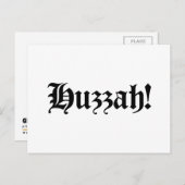 Huzzah! {Mittelalterliche Typografie} Postkarte (Vorne/Hinten)