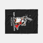 Huzzah Raccoon Knight Funny Sword Meme Quote  Fleecedecke (Vorderseite (Horizontal))