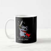 Huzzah Raccoon Knight Funny Sword Meme Quote  Kaffeetasse (Links)