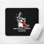 Huzzah Raccoon Knight Funny Sword Meme Quote Mousepad (Mit Mouse)