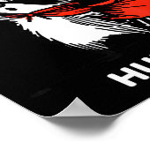 Huzzah Raccoon Knight Funny Sword Meme Quote  Poster (Ecke)