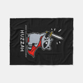 Huzzah Raccoon Knight Funny Sword Meme Zitat Fleecedecke (Vorderseite (Horizontal))