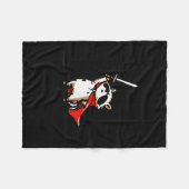 Huzzah Raccoon Knight Funny Sword Meme Zitat Fleecedecke (Vorderseite (Horizontal))