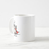 Huzzah Raccoon Knight Funny Sword Meme Zitat Kaffeetasse (Vorderseite Links)