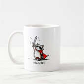 Huzzah Raccoon Knight Funny Sword Meme Zitat Kaffeetasse (Links)