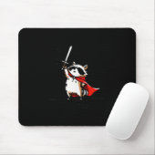Huzzah Raccoon Knight Funny Sword Meme Zitat Mousepad (Mit Mouse)
