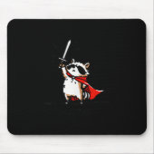 Huzzah Raccoon Knight Funny Sword Meme Zitat Mousepad (Vorne)