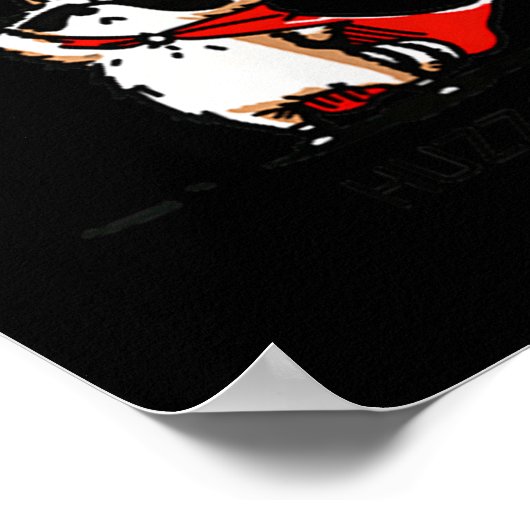 Huzzah Raccoon Knight Funny Sword Meme Zitat Poster (Ecke)