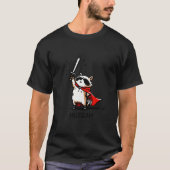 Huzzah Raccoon Knight Funny Sword Meme Zitat T-Shirt (Vorderseite)