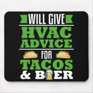 HVAC Beratung für Tacos Beer Funny Gag Geschenkhei Mousepad