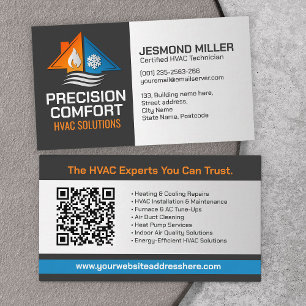 HVAC-Dienste - Heizung, Lüftung, AC Visitenkarte