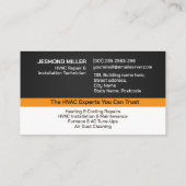 HVAC-Dienste Visitenkarte (Rückseite)