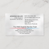 HVAC-Dienste Visitenkarte (Rückseite)