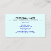 HVAC Heating Air Conditioning Biz | Modern Logo Visitenkarte (Rückseite)