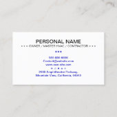 HVAC Heating & Air Conditioning | Logo on Black Visitenkarte (Rückseite)