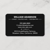 HVAC Heating, Ventilation & Air Conditioning - Pro Visitenkarte (Rückseite)