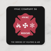 HVAC-Heizungs-Kühlexperten Moderner QR-Code Quadratische Visitenkarte (Vorderseite)