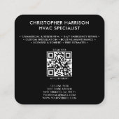 HVAC-Heizungs-Kühlexperten Moderner QR-Code Quadratische Visitenkarte (Rückseite)