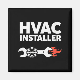 HVAC-Installateurin Lustiger HVAC-Techniker-Vater  Magnet