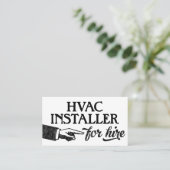 HVAC Installer Business Cards - Coole Vintage Visitenkarte (Stehend Vorderseite)