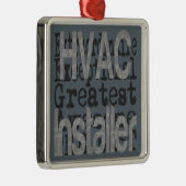 HVAC Installer Extraordinator Silbernes Ornament (Rechts)