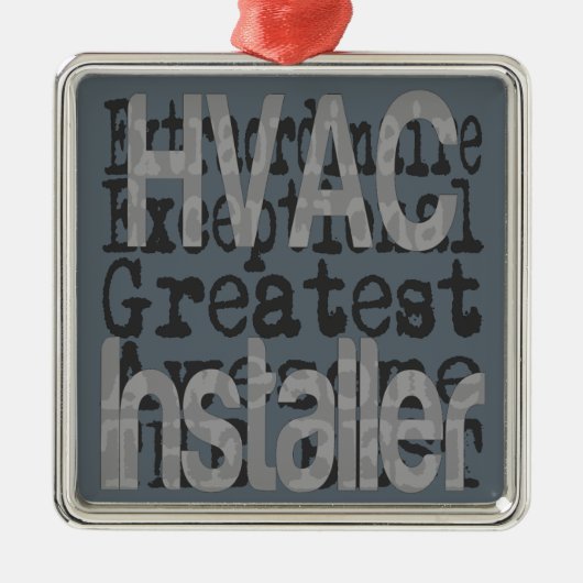 HVAC Installer Extraordinator Silbernes Ornament (Vorne)