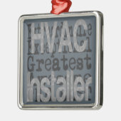 HVAC Installer Extraordinator Silbernes Ornament (Links)