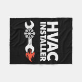 Hvac Installer Funny Hvac Tech Technician Father D Fleecedecke (Vorderseite (Horizontal))