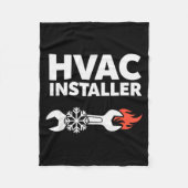 Hvac Installer Funny Hvac Tech Technician Father D Fleecedecke (Vorderseite)
