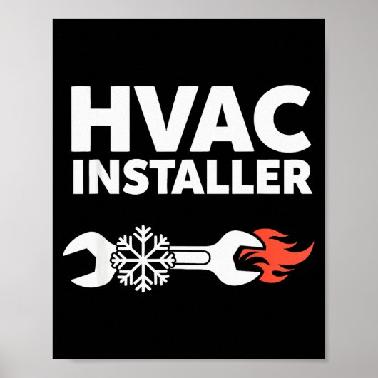 Hvac Installer Funny Hvac Tech Technician Father D Poster (Vorne)