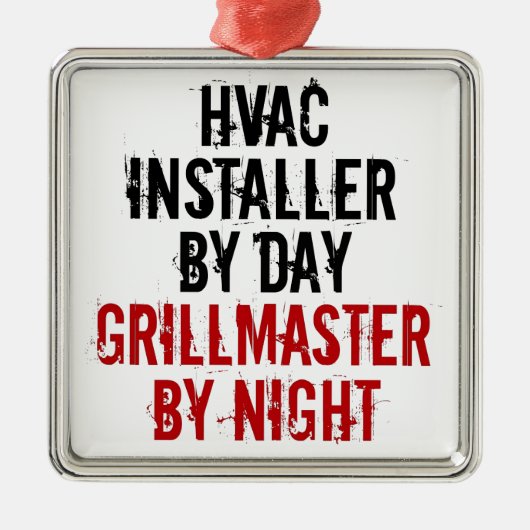 HVAC Installer-Lieben Grillen Ornament Aus Metall (Vorne)