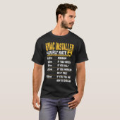 HVAC Installer Stundenrate HVAC Techniker Instant T-Shirt (Vorne ganz)
