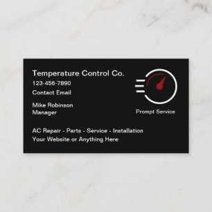 HVAC-Klimaanlagenservice-Geschäftskarten Visitenkarte