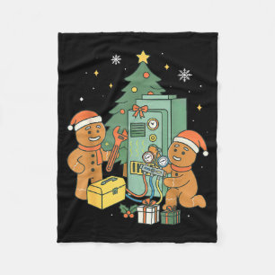 Hvac Lebkuchen Weihnachts Technik Bau Fleecedecke