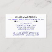 HVAC Logo & QR Code | Heating & Air Conditioning Visitenkarte (Rückseite)