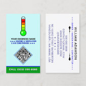 HVAC Logo & QR Code | Heating & Air Conditioning Visitenkarte