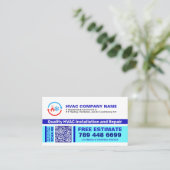 HVAC Logo & Qr Code & Slogans | Install & Repair Visitenkarte (Stehend Vorderseite)