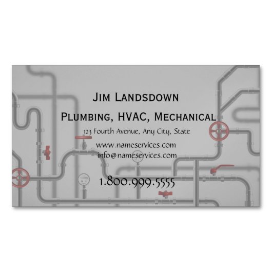 HVAC Mechanisches Klemmen nach Maß Magnetische Visitenkarte (Vorderseite)