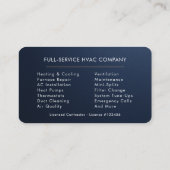 HVAC Metallic  Visitenkarte (Rückseite)