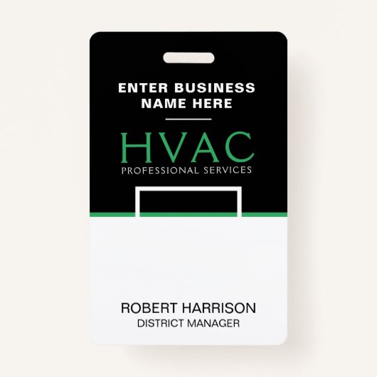 HVAC-Mitarbeiter Ausweis (Vorderseite)