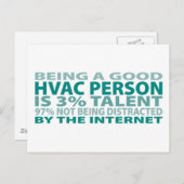 HVAC Person 3% Talent Postkarte (Vorne/Hinten)