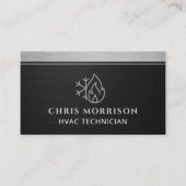 HVAC QR Code Heating Cooling Specialist  Visitenkarte (Vorderseite)