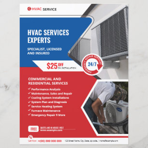 HVAC-Service-Flugblattvorlage