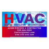 HVAC Service (Heating, Cooling, Air Conditioning) Magnetische Visitenkarte (Vorderseite)