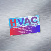 HVAC Service (Heating, Cooling, Air Conditioning) Magnetische Visitenkarte (Beispiel)