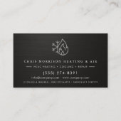 HVAC Services Metallic QR Code Visitenkarte (Vorderseite)