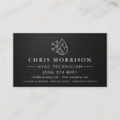 HVAC Services QR Code Black Visitenkarte (Vorderseite)