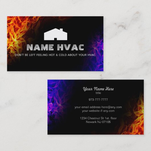 Hvac-Slogan-Visitenkarten Visitenkarte (Vorne/Hinten)